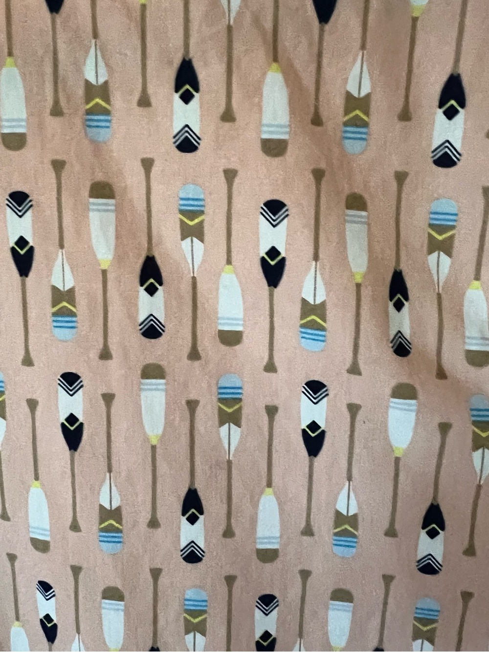 Adorable Lands End Women’s Short-Sleeve Button-Up Shirt with Paddle Print